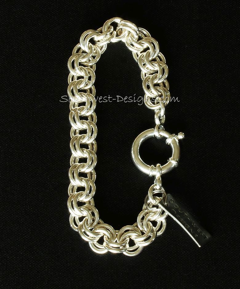 9.2mm Sterling Silver Link Chain Bracelet