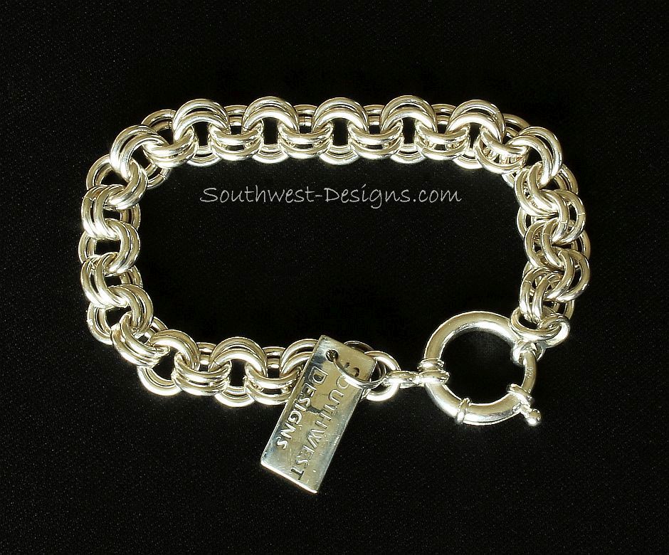 9.2mm Sterling Silver Link Chain Bracelet